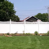 Weatherables Halifax 6 ft. x 8 ft. White Vinyl Privacy Fence Panel Kit