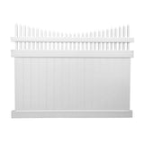 Weatherables Halifax 6 ft. x 8 ft. White Vinyl Privacy Fence Panel Kit