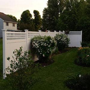 Weatherables Gideon 6 ft. H x 8 ft. W White Vinyl Square Lattice Top Privacy Fence Panel Kit