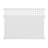Weatherables Gideon 6 ft. H x 8 ft. W White Vinyl Square Lattice Top Privacy Fence Panel Kit