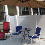 Weatherables Pembroke 4 ft. x 6 ft. White Vinyl Privacy Fence Panel