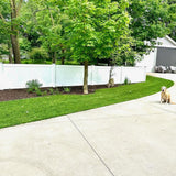 Weatherables Pembroke 4 ft. x 8 ft. White Vinyl Privacy Fence Panel Kit