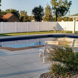 Weatherables Huntington 6 ft. H x 8 ft. W White Vinyl Semi-Privacy Fence Panel Kit