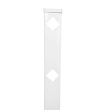 Weatherables Diamond White Vinyl Fence Line Post 5 in. x 5 in. x 6 ft.