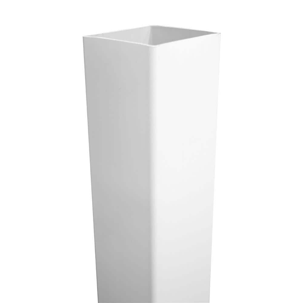 Weatherables 4 in. x 4 in. x 6 ft. White Vinyl Fence Blank Post