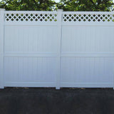 Weatherables 5 in. x 5 in. x 10 ft. White Vinyl Fence End Post