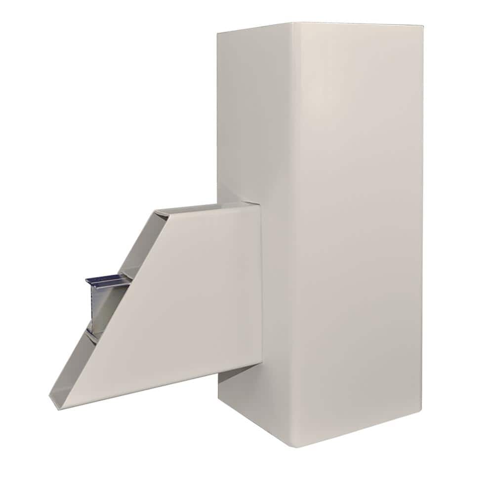 Weatherables 5 in. x 5 in. x 10 ft. White Vinyl Fence End Post