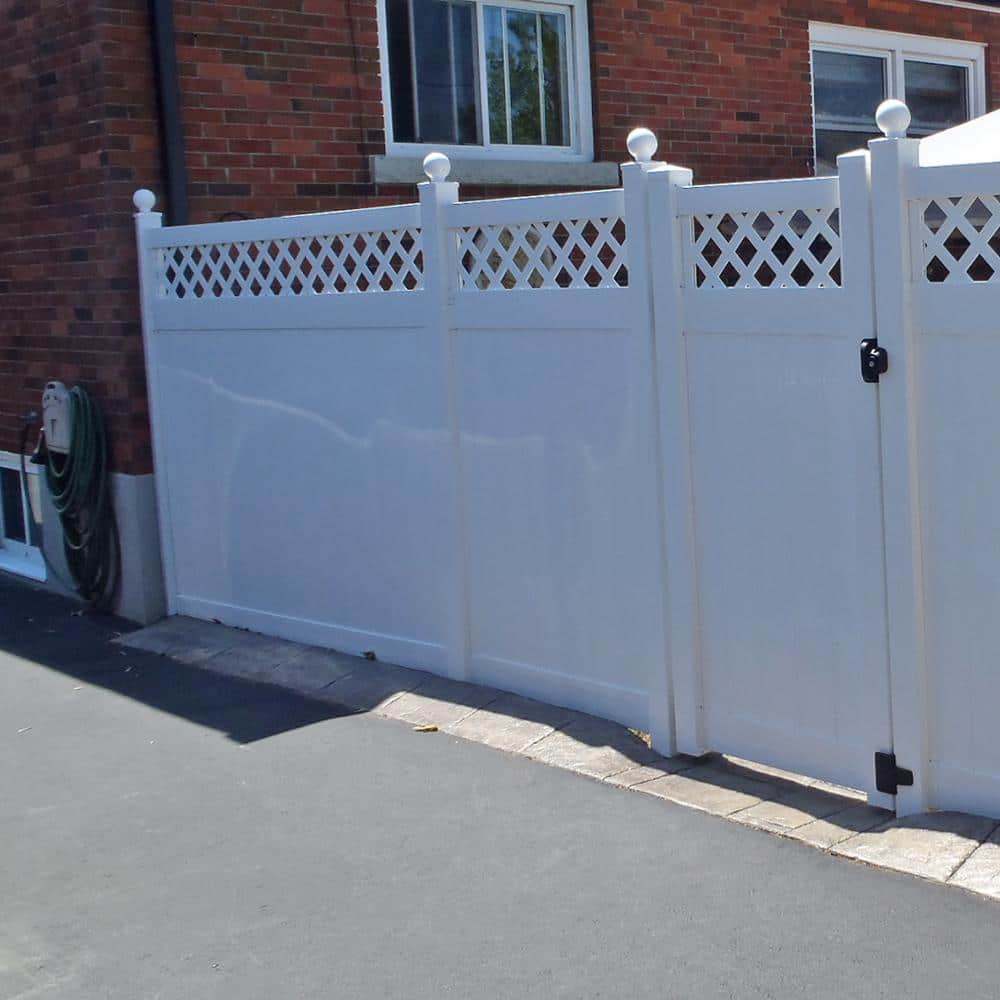 Weatherables 5x5 in. x 8 ft. White Vinyl Fence Gate Blank Post