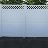 Weatherables 5 in. x 5 in. x 11.6 ft. White Vinyl Fence Line Post