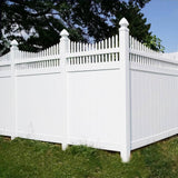 Weatherables 5 in. x 5 in. x 11.6 ft. White Vinyl Fence Line Post