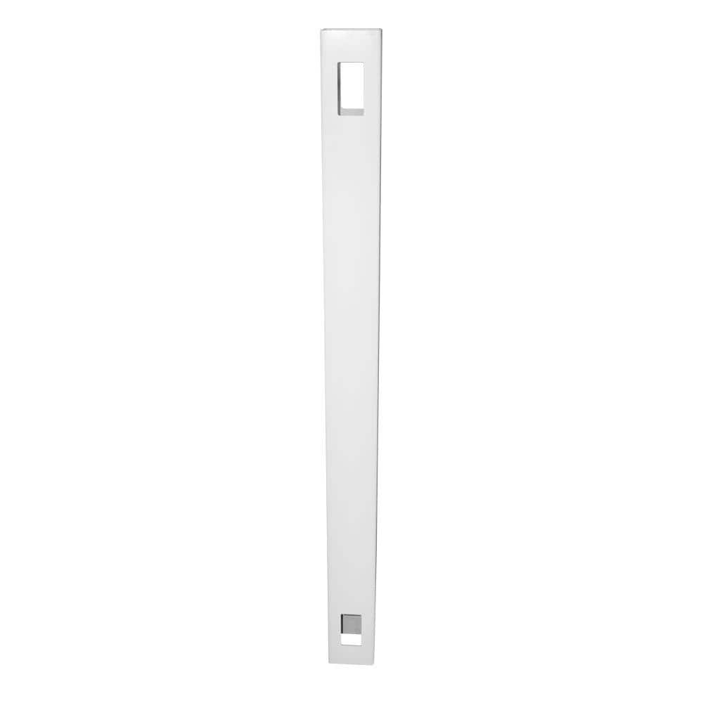 Weatherables 5 in. x 5 in. x 11.6 ft. White Vinyl Fence Line Post