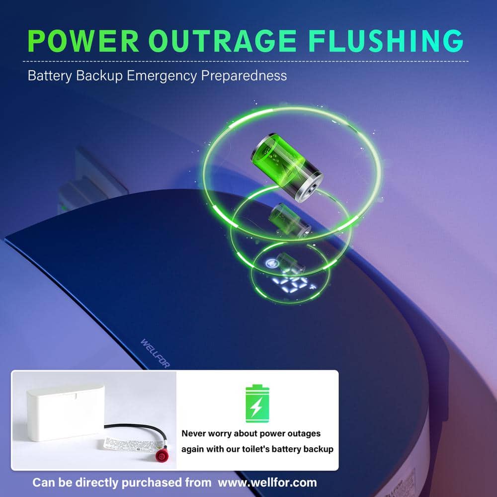 WELLFOR ARLO ADA Elongated LED Smart Bidet Toilet with Auto Open/Close/Flush