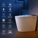 WELLFOR Nova Elongated Built-in Tank Smart Toilet Bidet in White - ADA Compliant, Auto Flush, Energy Efficient