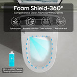 WELLFOR Elongated Smart Bidet Toilet with Auto Open/Close and Warm Water