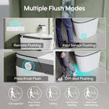 WELLFOR Elongated Smart Bidet Toilet with Auto Open/Close and Warm Water
