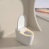 WELLFOR Elongated Smart Bidet Toilet with Voice Control and Bubble Shield, 1.28 GPF, White