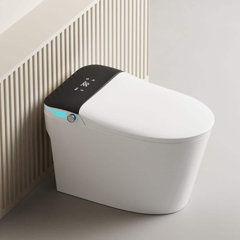 WELLFOR Elongated Smart Bidet Toilet with Voice Control and Bubble Shield