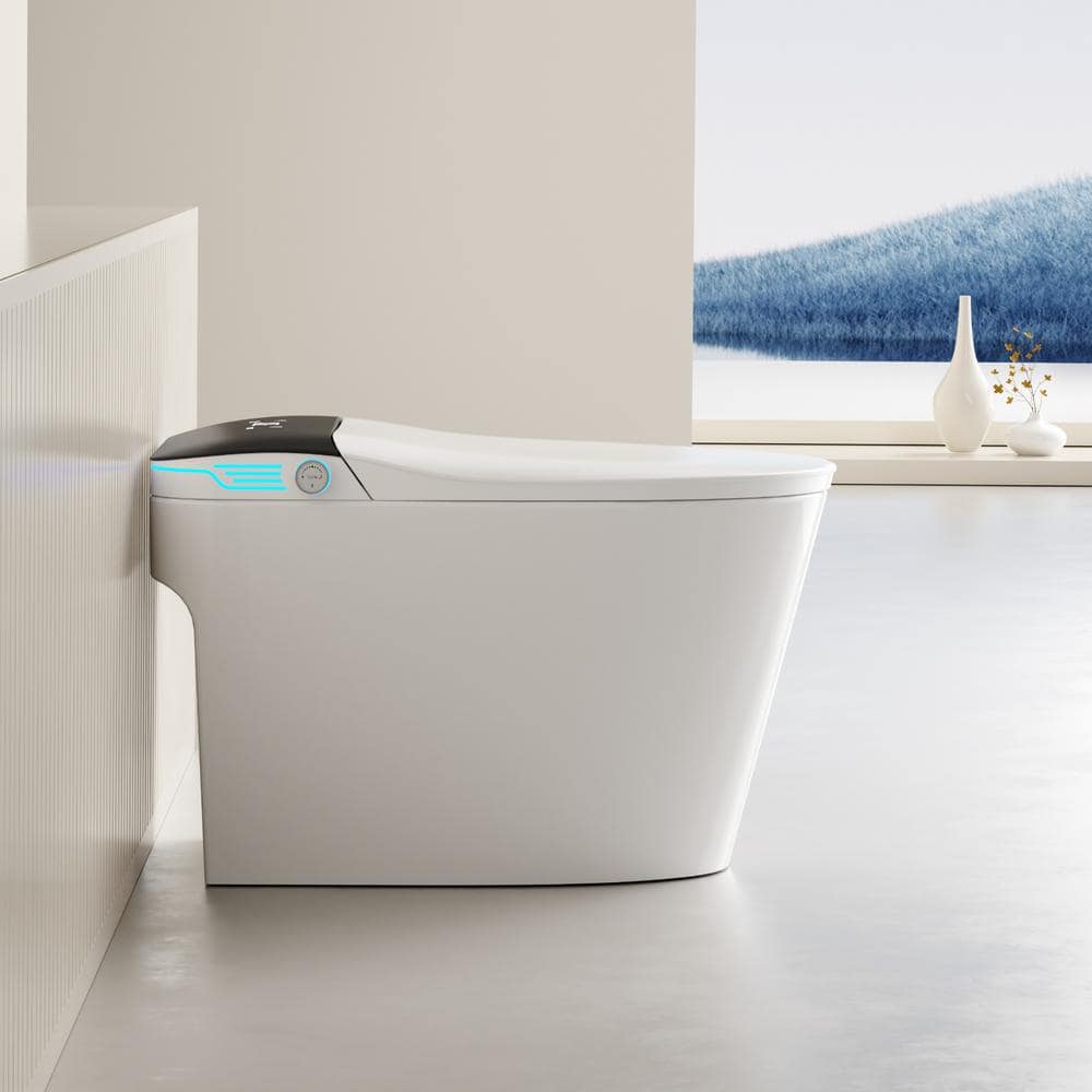 WELLFOR Elongated Smart Bidet Toilet with Voice Control and Bubble Shield