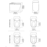 WELLFOR Elongated Smart Bidet Toilet 1.28 GPF with Auto Features and Accessories