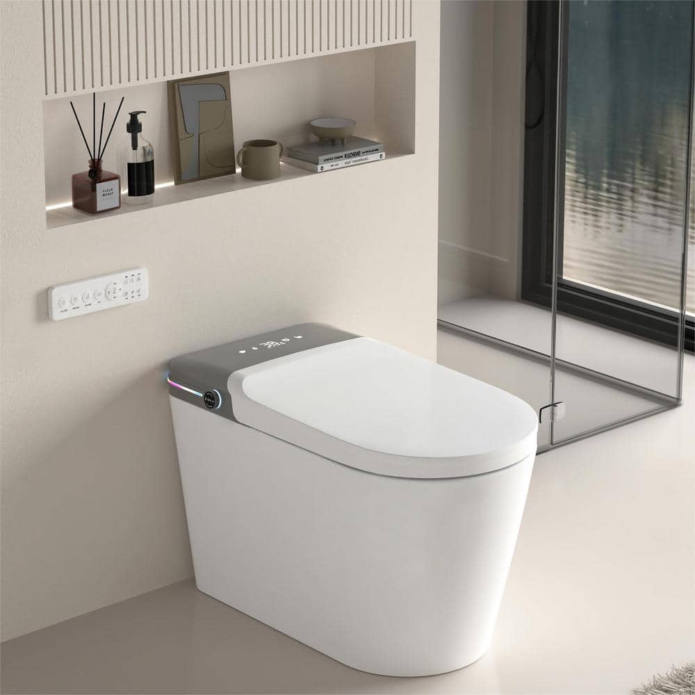 WELLFOR Elongated Smart Bidet Toilet with Automatic Features