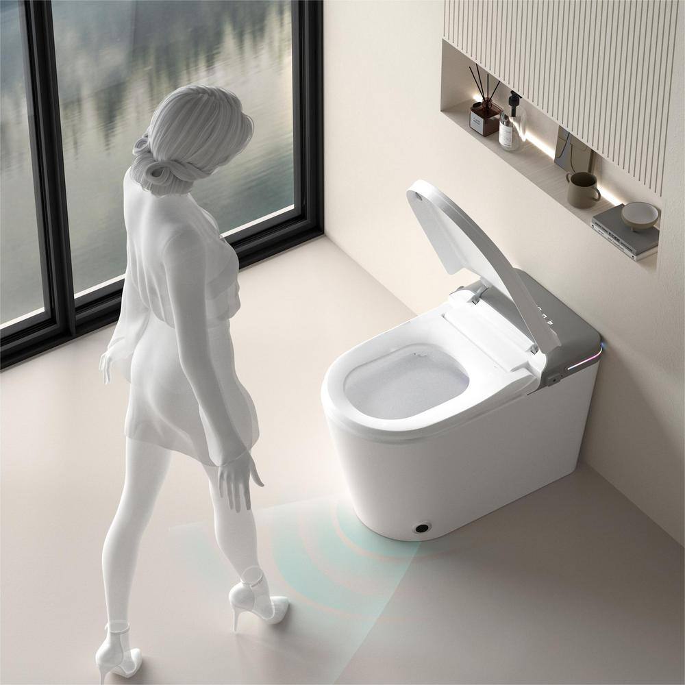 WELLFOR Elongated Smart Bidet Toilet with Automatic Features