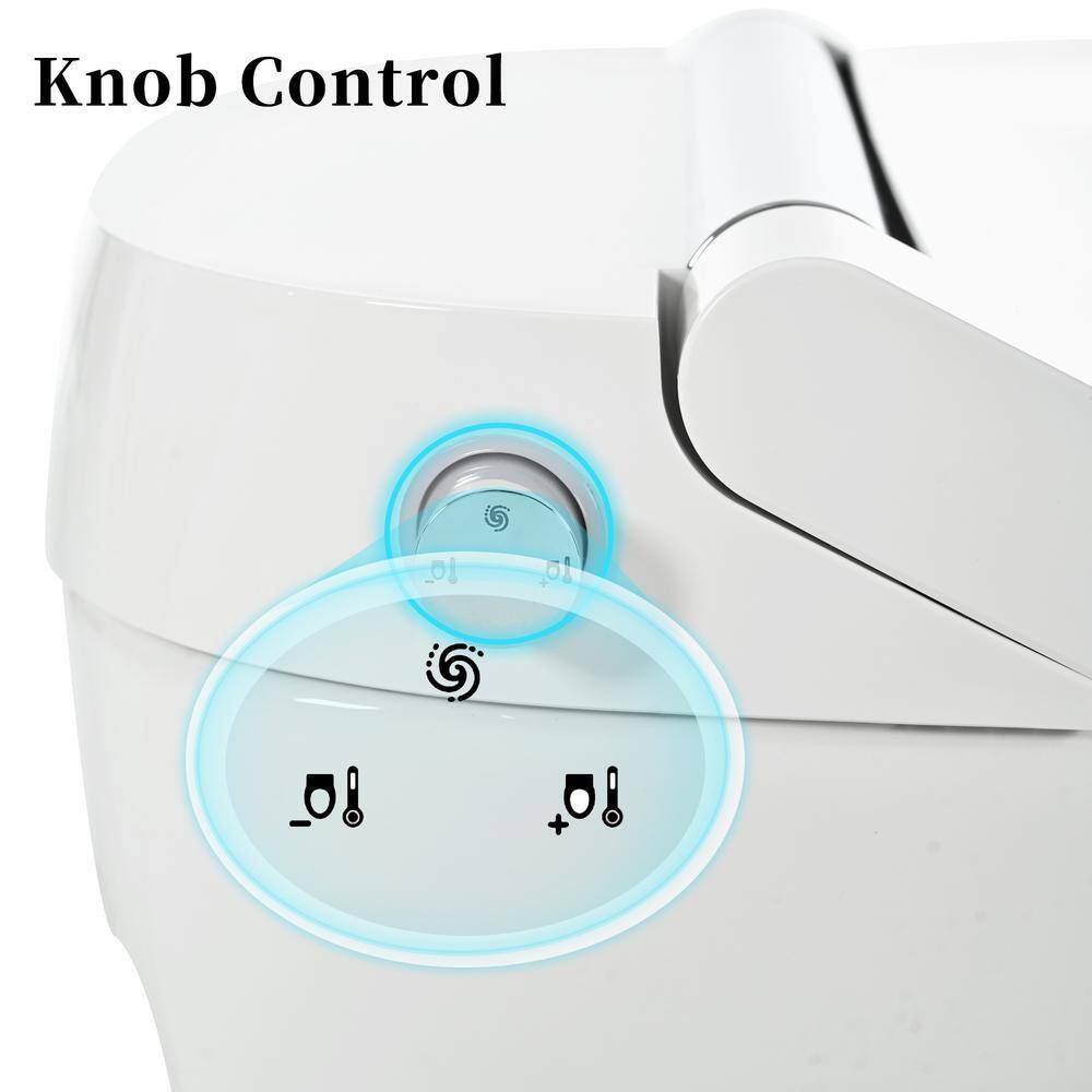 WELLFOR Elongated Smart Bidet Toilet 1.28 GPF with Heated Seat & Auto Flush
