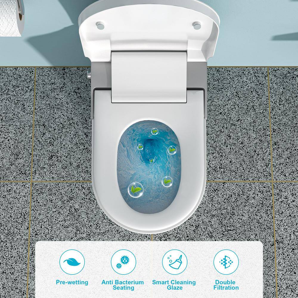 WELLFOR MT3 Elongated Heated Seat Bidet Toilet with LED Display and Night Light