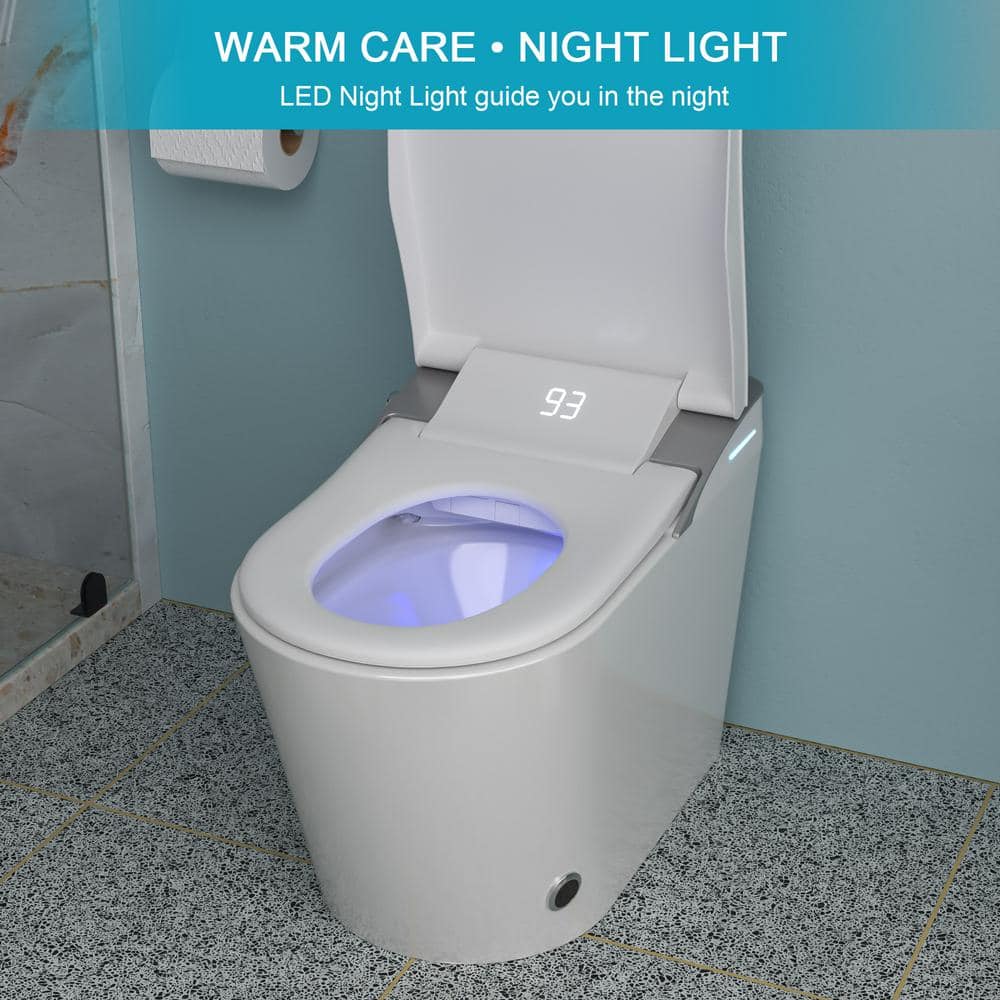 WELLFOR MT3 Elongated Heated Seat Bidet Toilet with LED Display and Night Light