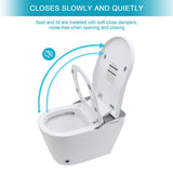 WELLFOR MT3 Elongated Heated Seat Bidet Toilet with LED Display and Night Light