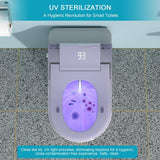 WELLFOR MT3 Elongated Heated Seat Bidet Toilet with LED Display and Night Light