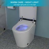 WELLFOR MT1 Elongated Heated Seat Smart Bidet Toilet with Foot Sensor in White