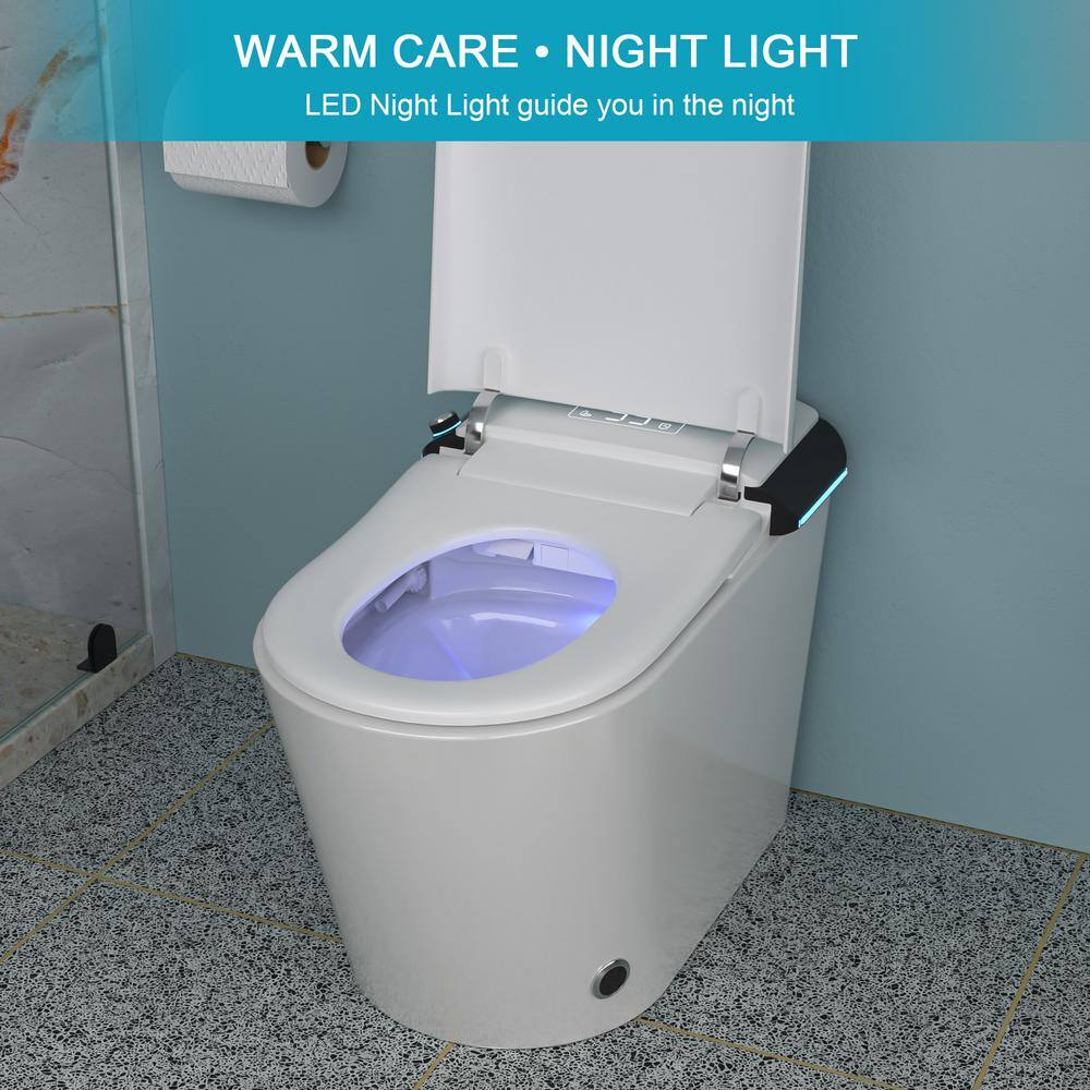 WELLFOR MT2 Elongated Heated Seat Bidet Toilet with Auto Open/Close and Foot Sensor Flush