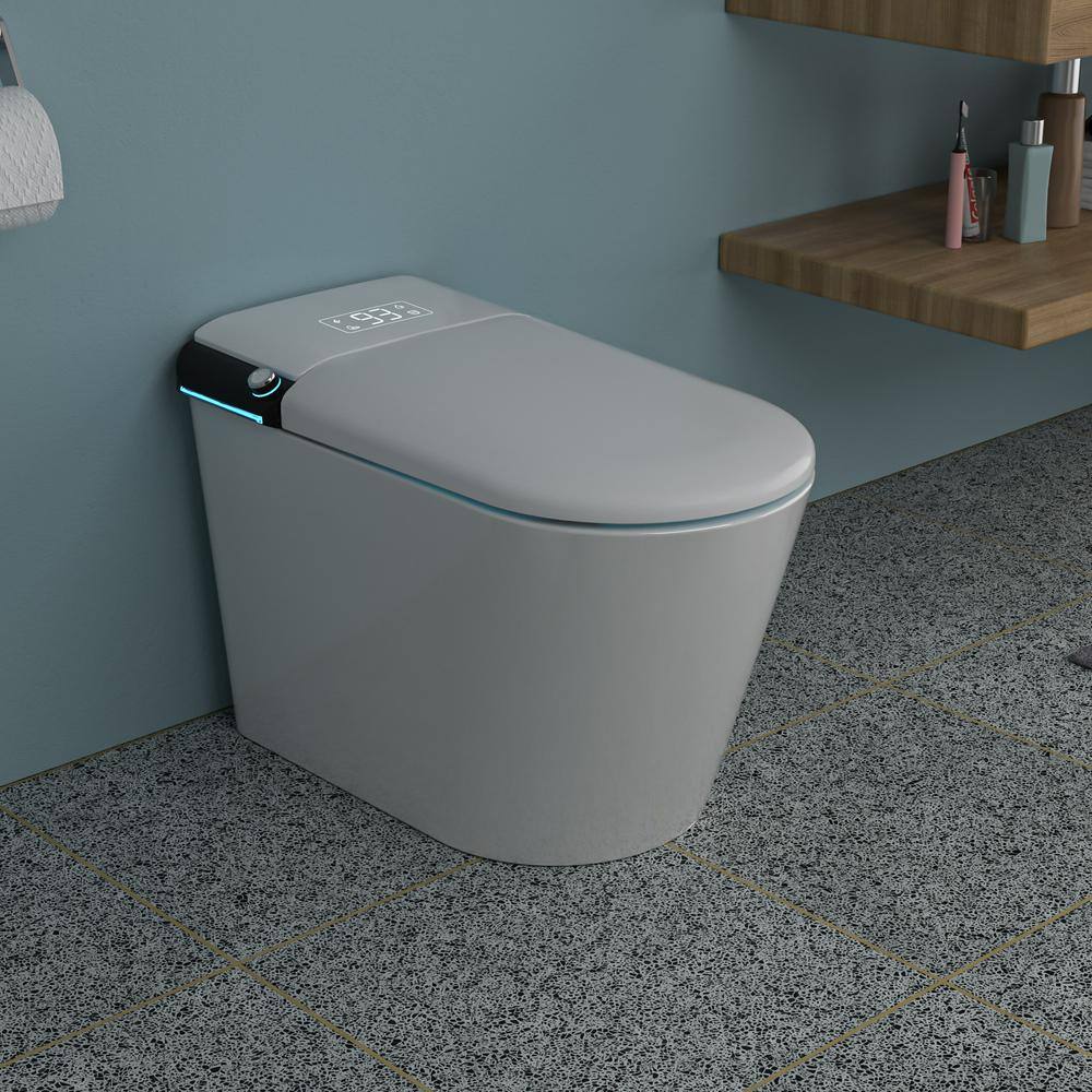 WELLFOR MT2 Elongated Heated Seat Bidet Toilet with Auto Open/Close and Foot Sensor Flush