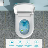 WELLFOR MT4 Elongated Heated Seat Bidet Toilet with Foot Sensor Flush and LED Night Light