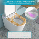 WELLFOR MT4 Elongated Heated Seat Bidet Toilet with Foot Sensor Flush and LED Night Light