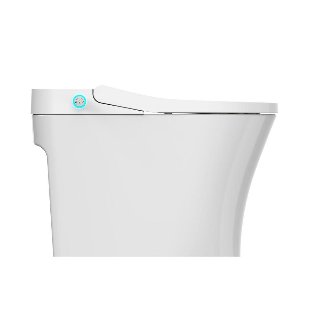 WELLFOR Elongated Dual Flush Smart Bidet Toilet with Heated Seat – White