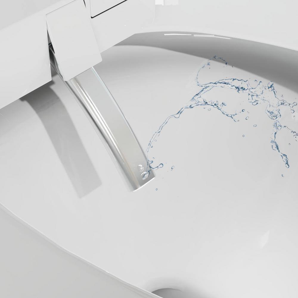 WELLFOR Elongated Dual Flush Smart Bidet Toilet with Heated Seat – White