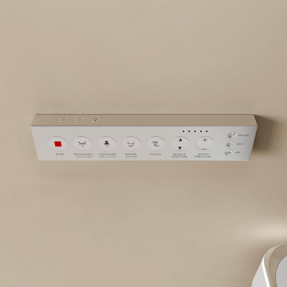 WELLFOR Elongated Dual Flush Smart Bidet Toilet in White with Auto Flush