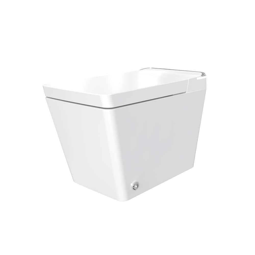 WELLFOR Elongated Dual Flush Smart Bidet Toilet in White with Auto Flush