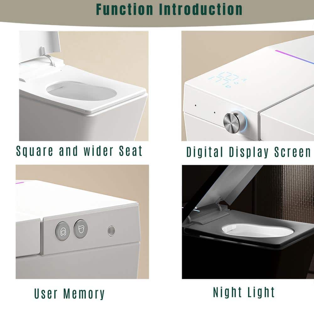 WELLFOR TM-1 LED Smart Bidet Toilet with Auto Flush & Heated Seat