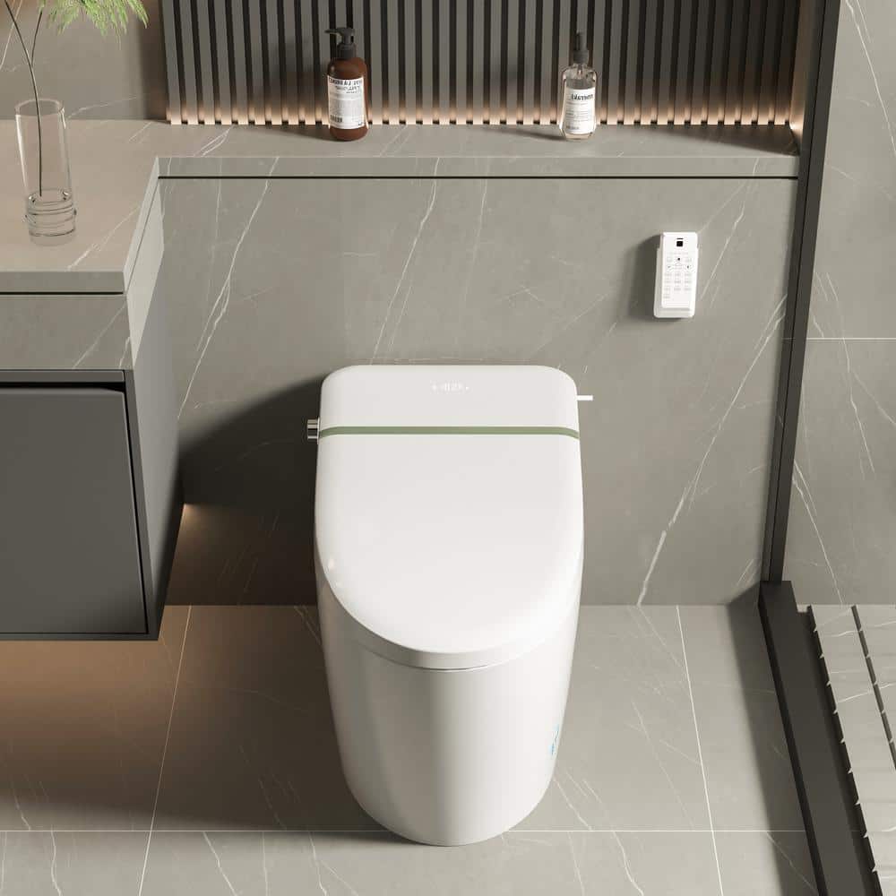 WELLFOR Smart Elongated Bidet Toilet with Heated Seat & Warm Air Dryer