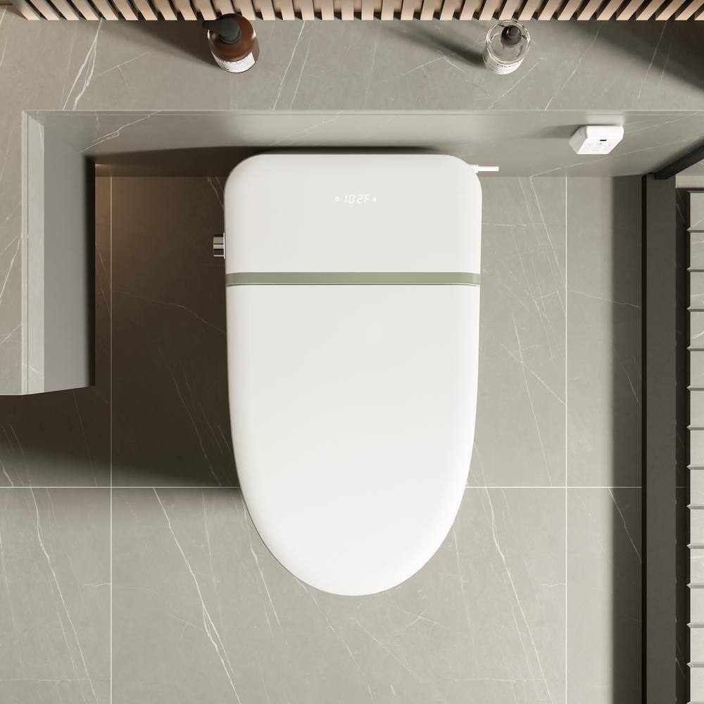 WELLFOR Smart Elongated Bidet Toilet with Heated Seat & Warm Air Dryer