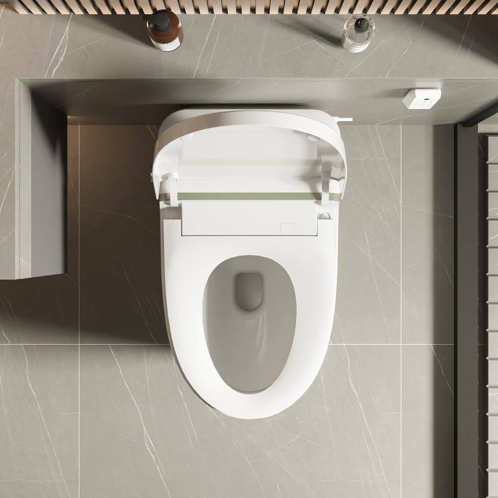 WELLFOR Smart Elongated Bidet Toilet with Heated Seat & Warm Air Dryer
