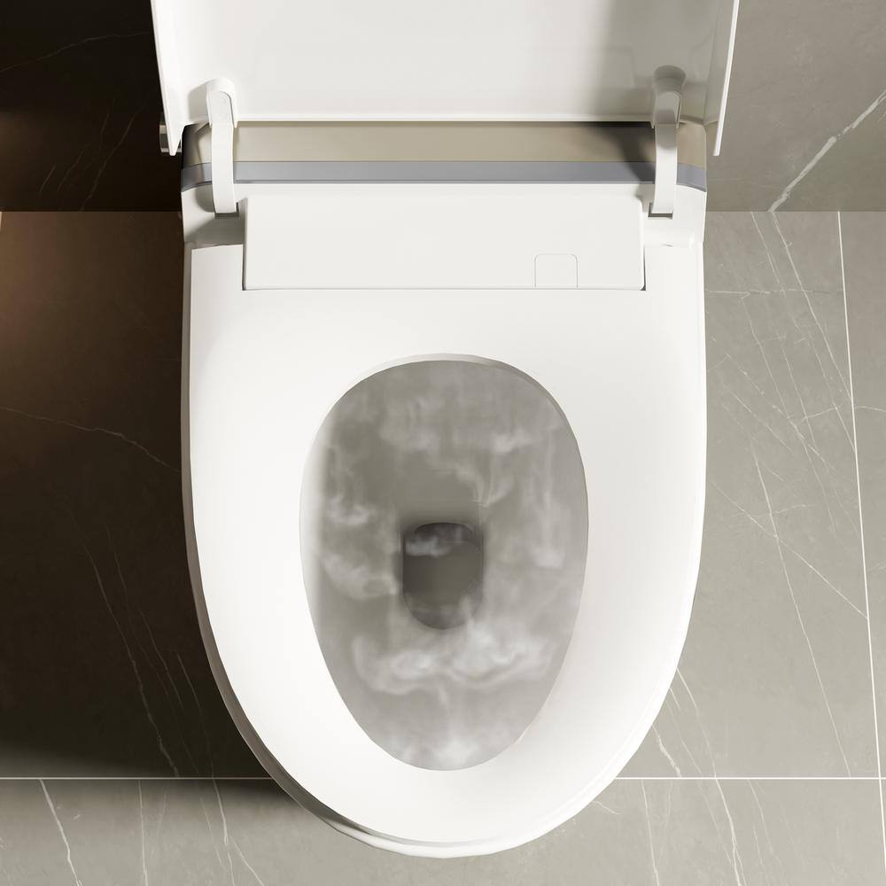 WELLFOR Smart Elongated Bidet Toilet with Foot Sensor & Heated Seat