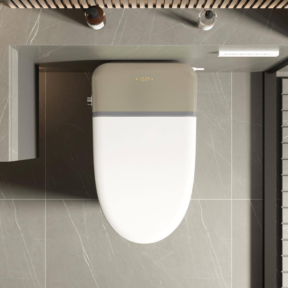 WELLFOR Smart Elongated Bidet Toilet with Foot Sensor & Heated Seat