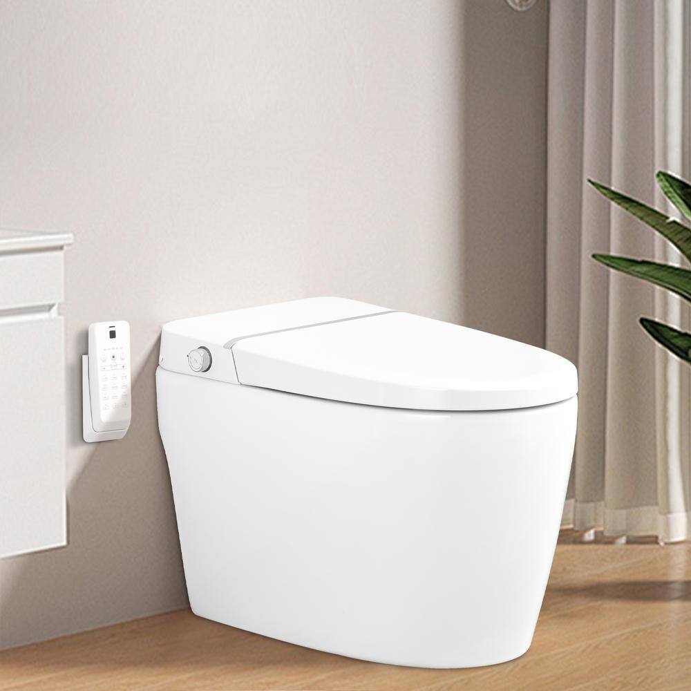 WELLFOR Elongated Smart Bidet Toilet with Foot Sensor and Heated Seat