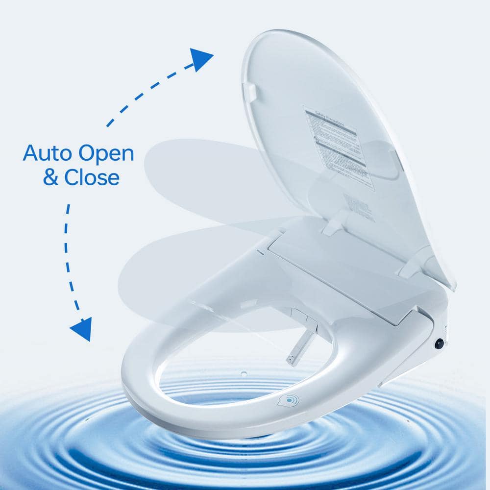 WOODBRIDGE Smart Bidet Toilet with Adjustable Nozzle, Deodorizing, and Auto Functions - White