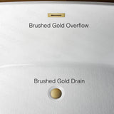 Samantha 59 in. Acrylic FlatBottom Double Ended Bathtub with Brushed Gold Overflow and Drain Included in White