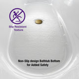 WOODBRIDGE 48 in. Acrylic Flatbottom Freestanding Bathtub in White with Brushed Gold Drain and Overflow
