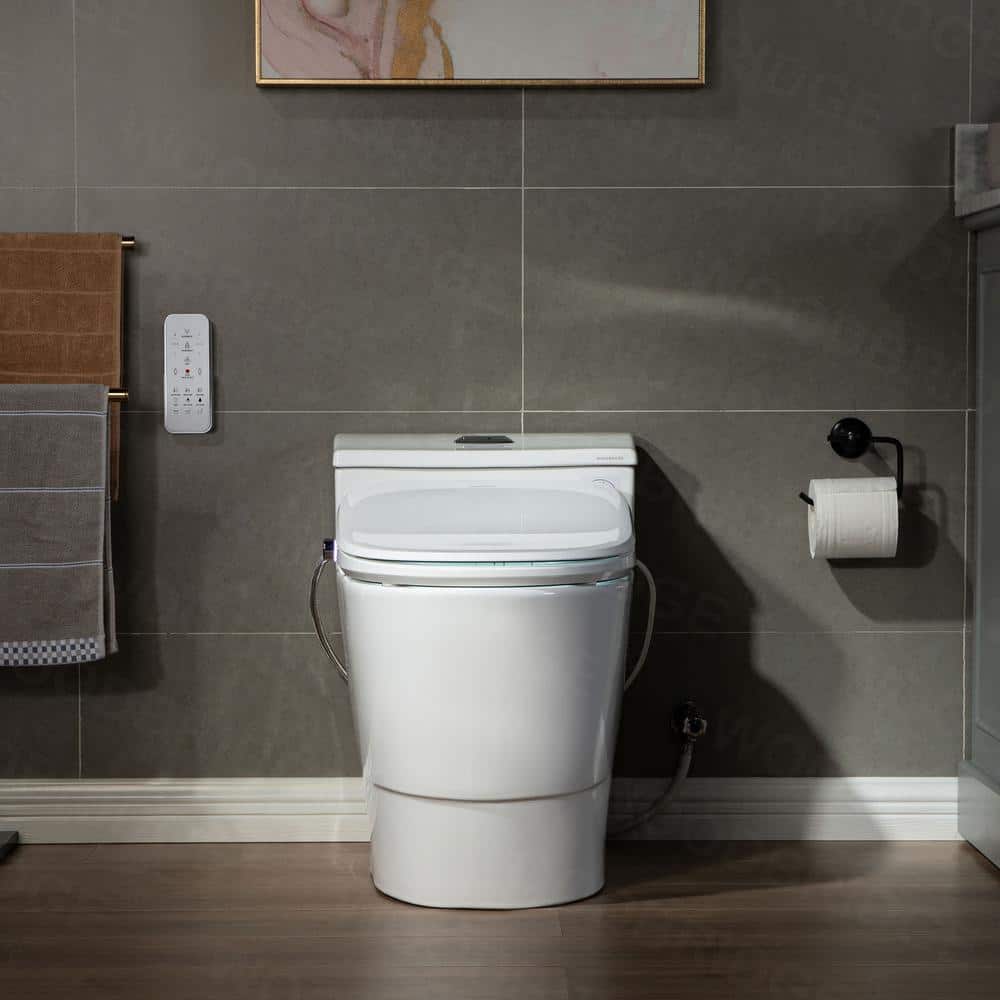WOODBRIDGE Revel I Dual Flush Smart Bidet Toilet - Elongated, White